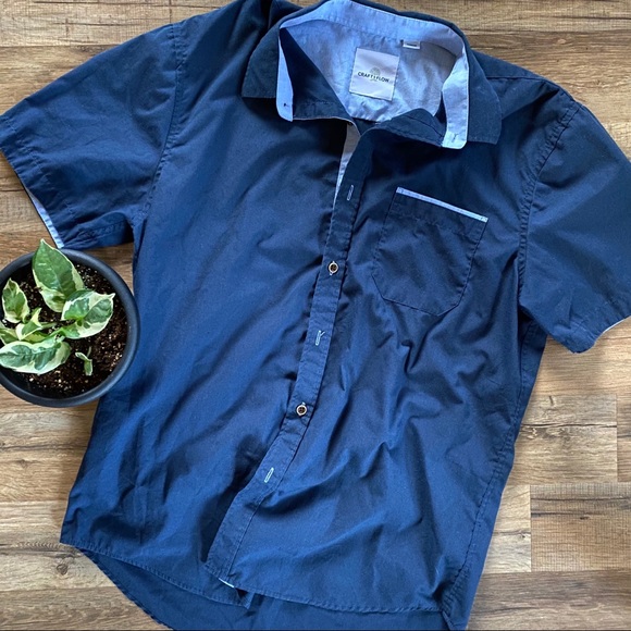 Men’s navy button up - Picture 1 of 7